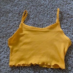 Yellow crop top